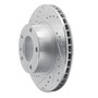 DFC Brake Rotor - Drilled and Slotted - Silver 631-31012L