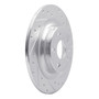 DFC Brake Rotor - Drilled and Slotted - Silver 631-27058R