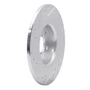DFC Brake Rotor - Drilled and Slotted - Silver 631-27058R