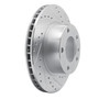 DFC Brake Rotor - Drilled and Slotted - Silver 631-31012R
