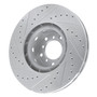 DFC Brake Rotor - Drilled and Slotted - Silver 631-31056D