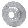 DFC Brake Rotor - Drilled and Slotted - Silver 631-31030L
