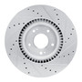 DFC Brake Rotor - Drilled and Slotted - Silver 631-21046L