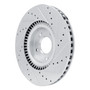 DFC Brake Rotor - Drilled and Slotted - Silver 631-21046L