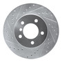 DFC Brake Rotor - Drilled and Slotted - Silver 631-31046L