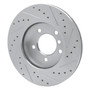 DFC Brake Rotor - Drilled and Slotted - Silver 631-31046L