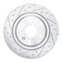 DFC Brake Rotor - Drilled and Slotted - Silver 631-27061L