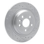 DFC Brake Rotor - Drilled and Slotted - Silver 631-27035R