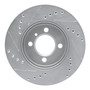 DFC Brake Rotor - Drilled and Slotted - Silver 631-31017R