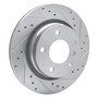 DFC Brake Rotor - Drilled and Slotted - Silver 631-31047R