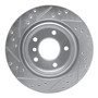 DFC Brake Rotor - Drilled and Slotted - Silver 631-31047R