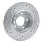 DFC Brake Rotor - Drilled and Slotted - Silver 631-31047R
