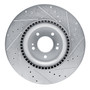 DFC Brake Rotor - Drilled and Slotted - Silver 631-21048L