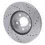 DFC Brake Rotor - Drilled and Slotted - Silver 631-27018L