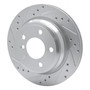 DFC Brake Rotor - Drilled and Slotted - Silver 631-31117L