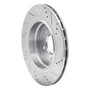DFC Brake Rotor - Drilled and Slotted - Silver 631-31035D