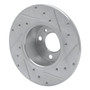 DFC Brake Rotor - Drilled and Slotted - Silver 631-31006L