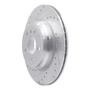 DFC Brake Rotor - Drilled and Slotted - Silver 631-31109L