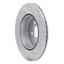 DFC Brake Rotor - Drilled and Slotted - Silver 631-31109L