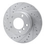 DFC Brake Rotor - Drilled and Slotted - Silver 631-31023L