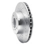 DFC Brake Rotor - Drilled and Slotted - Silver 631-31062L