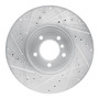 DFC Brake Rotor - Drilled and Slotted - Silver 631-31062R