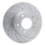 DFC Brake Rotor - Drilled and Slotted - Silver 631-31023R