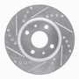 DFC Brake Rotor - Drilled and Slotted - Silver 631-37003L