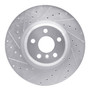 DFC Brake Rotor - Drilled and Slotted - Silver 631-31130L