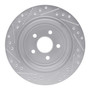 DFC Brake Rotor - Drilled and Slotted - Silver 631-39007R