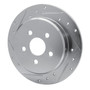 DFC Brake Rotor - Drilled and Slotted - Silver 631-39008L