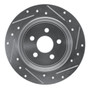 DFC Brake Rotor - Drilled and Slotted - Silver 631-39008L