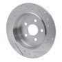 DFC Brake Rotor - Drilled and Slotted - Silver 631-39008L