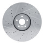 DFC Brake Rotor - Drilled and Slotted - Silver 631-31131D