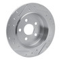 DFC Brake Rotor - Drilled and Slotted - Silver 631-39008R