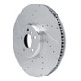 DFC Brake Rotor - Drilled and Slotted - Silver 631-31132D