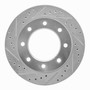 DFC Brake Rotor - Drilled and Slotted - Silver 631-40055L