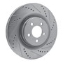 DFC Brake Rotor - Drilled and Slotted - Silver 631-39019R