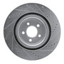 DFC Brake Rotor - Drilled and Slotted - Silver 631-39019R