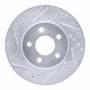 DFC Brake Rotor - Drilled and Slotted - Silver 631-40020L