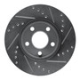 DFC Brake Rotor - Drilled and Slotted - Silver 631-40020L