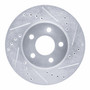 DFC Brake Rotor - Drilled and Slotted - Silver 631-40020R
