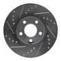 DFC Brake Rotor - Drilled and Slotted - Silver 631-40020R