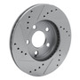 DFC Brake Rotor - Drilled and Slotted - Silver 631-40020R