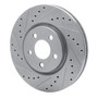DFC Brake Rotor - Drilled and Slotted - Silver 631-39013L