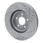 DFC Brake Rotor - Drilled and Slotted - Silver 631-39013L