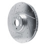 DFC Brake Rotor - Drilled and Slotted - Silver 631-31166D
