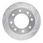 DFC Brake Rotor - Drilled and Slotted - Silver 631-40056R