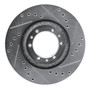 DFC Brake Rotor - Drilled and Slotted - Silver 631-37008R