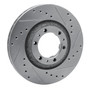 DFC Brake Rotor - Drilled and Slotted - Silver 631-37008R